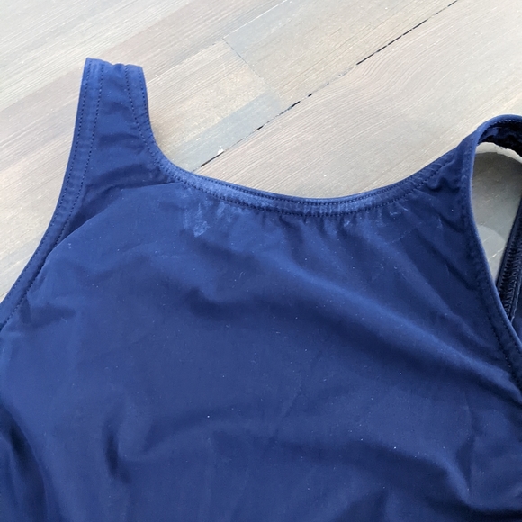 Karla colleto Katherine high neck swimsuit navy 8 without belt - Picture 4 of 4